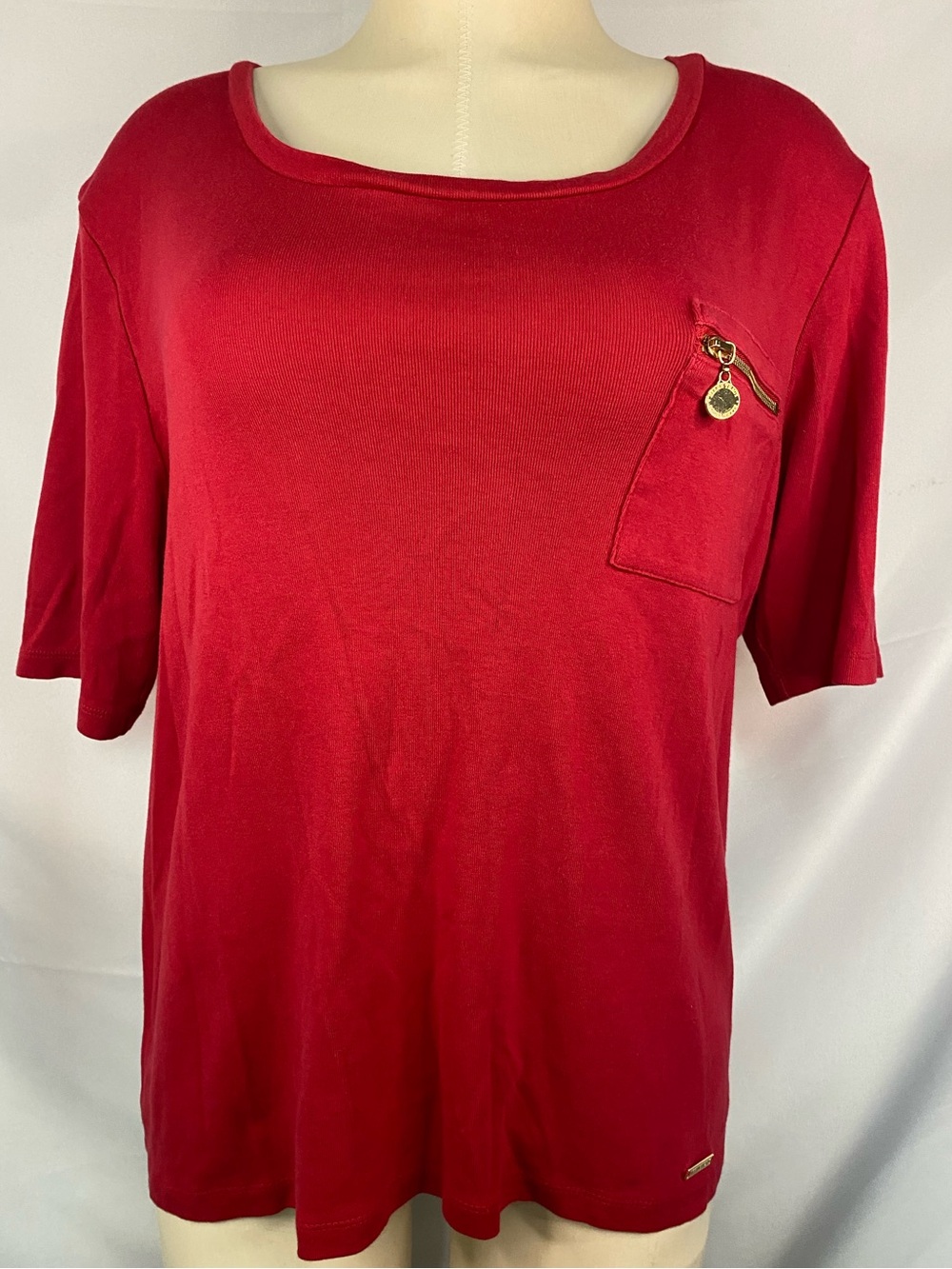 Ellen Tracy Red Crewneck Knit Top Women’s XL